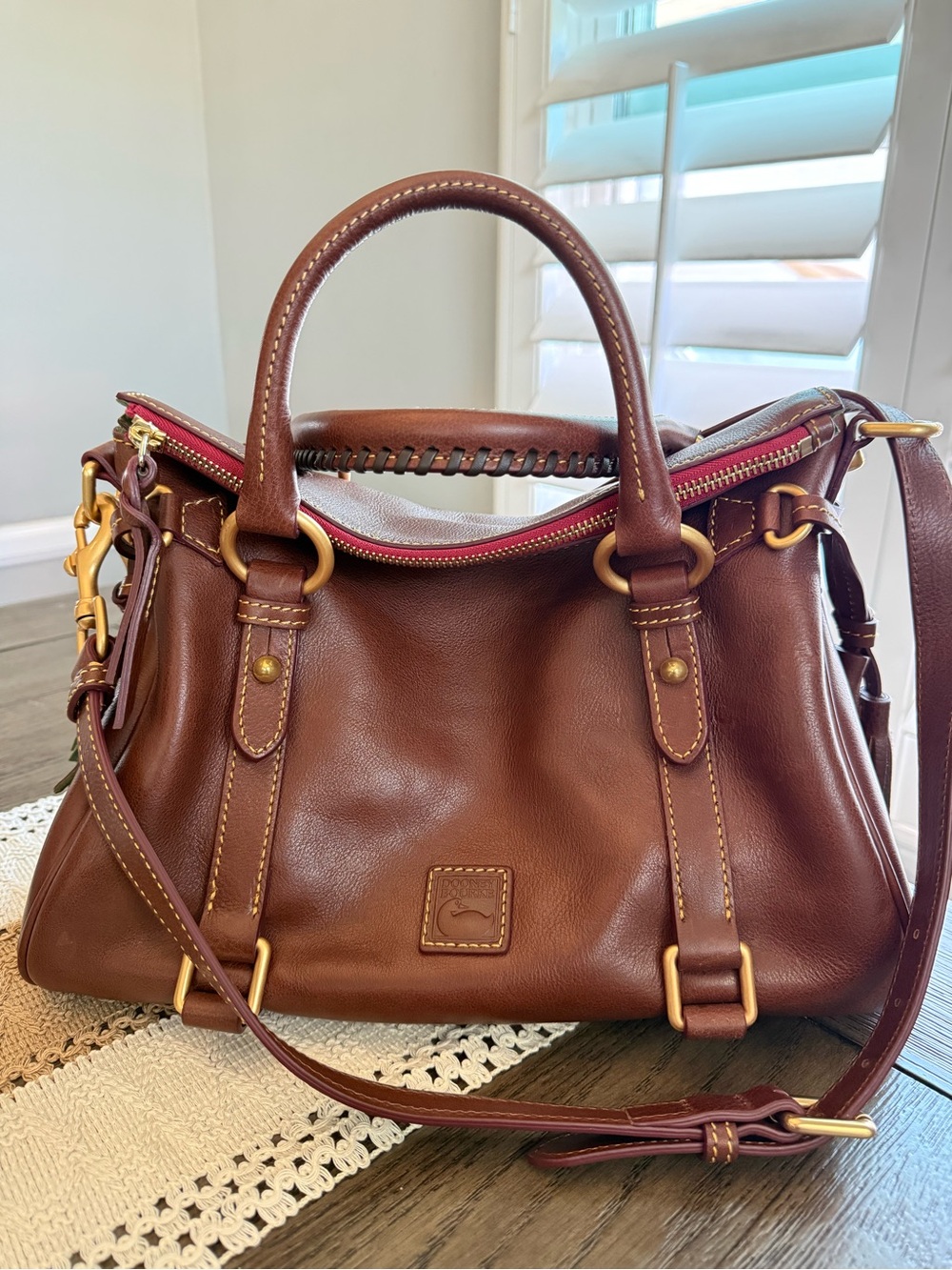 Dooney & Bourke Florentine Satchel -chestnut